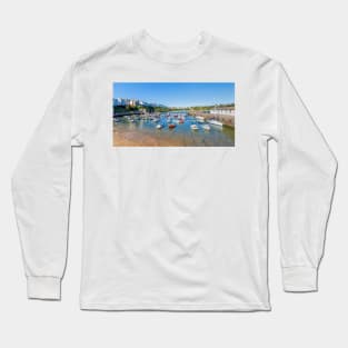 Tenby Harbour Beach, Pembrokeshire Long Sleeve T-Shirt